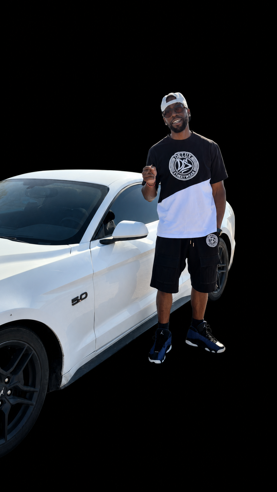 DE’LUX Streetwear Black/White Logo T-Shirt