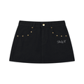 Women's Studded Denim Mini Skirt