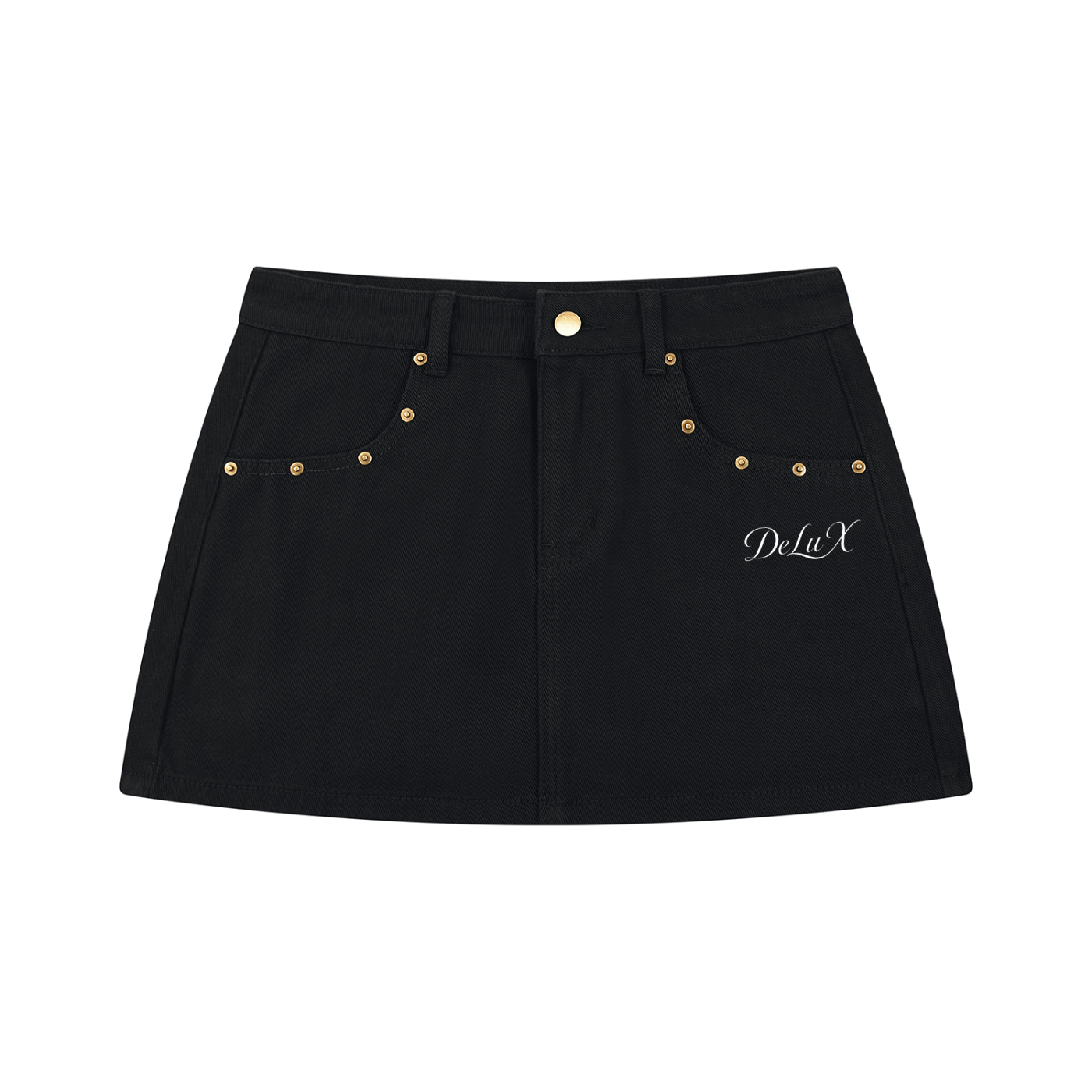 Women's Studded Denim Mini Skirt