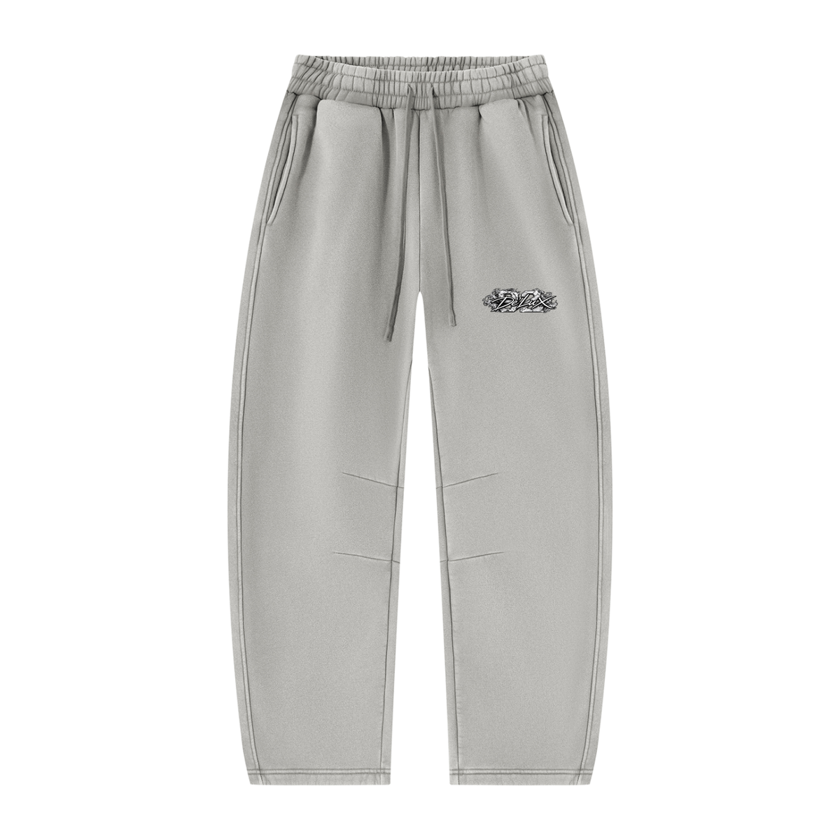 DeLuX Vintage Wash Barrel Leg Fleece Sweatpants