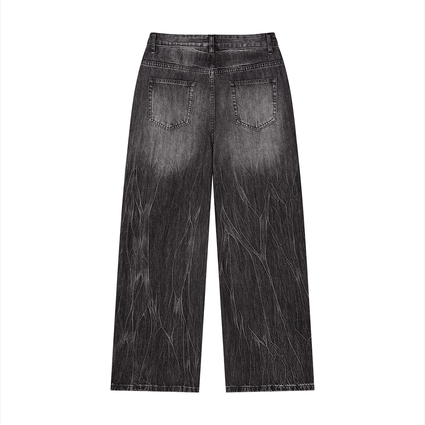 DeLuX Men’s Vintage Wash Wide Leg Jeans