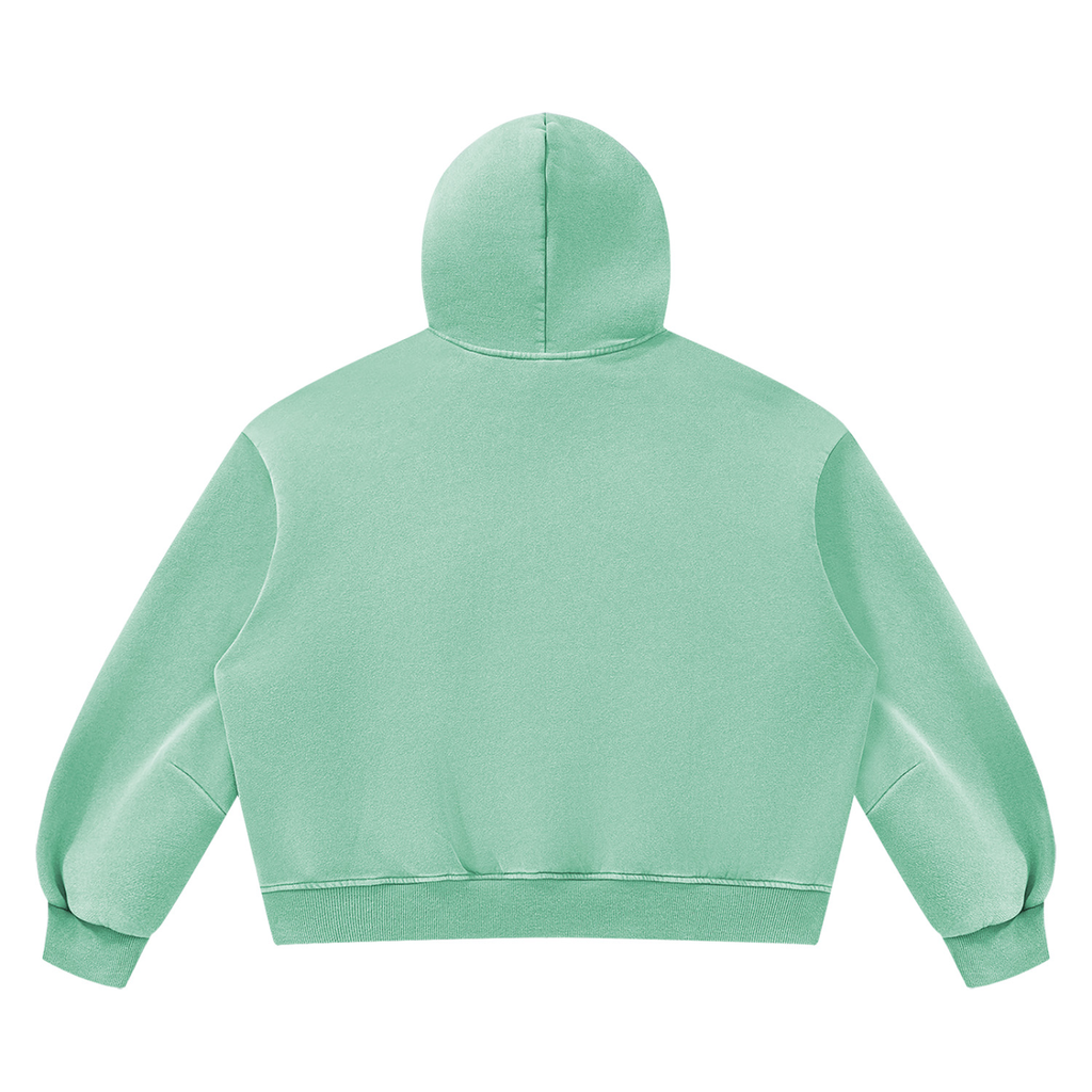 DeLuX Vintage Wash Boxy Fleece Hoodie