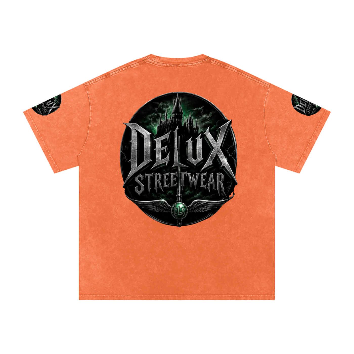 DeLuX Midnight Snow Washed Oversized Cotton T-Shirt