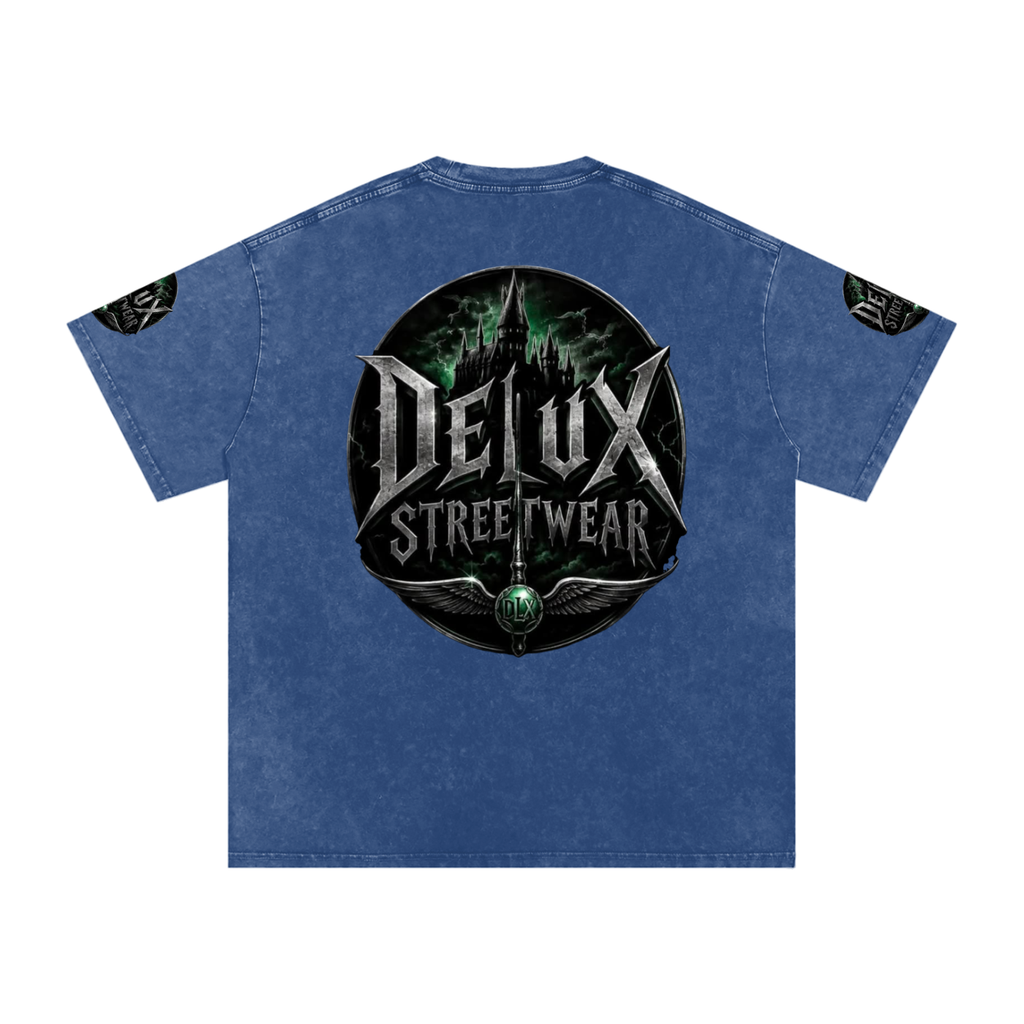 DeLuX Midnight Snow Washed Oversized Cotton T-Shirt