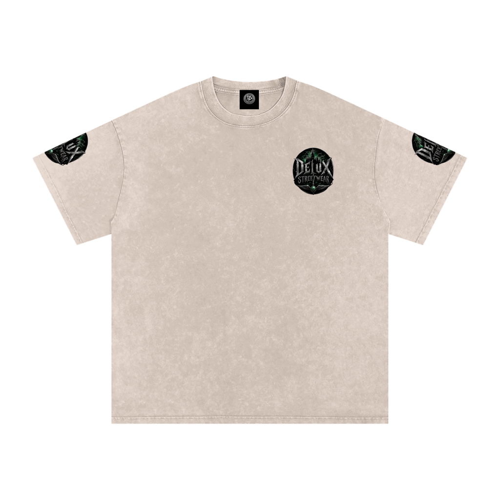 DeLuX Midnight Snow Washed Oversized Cotton T-Shirt