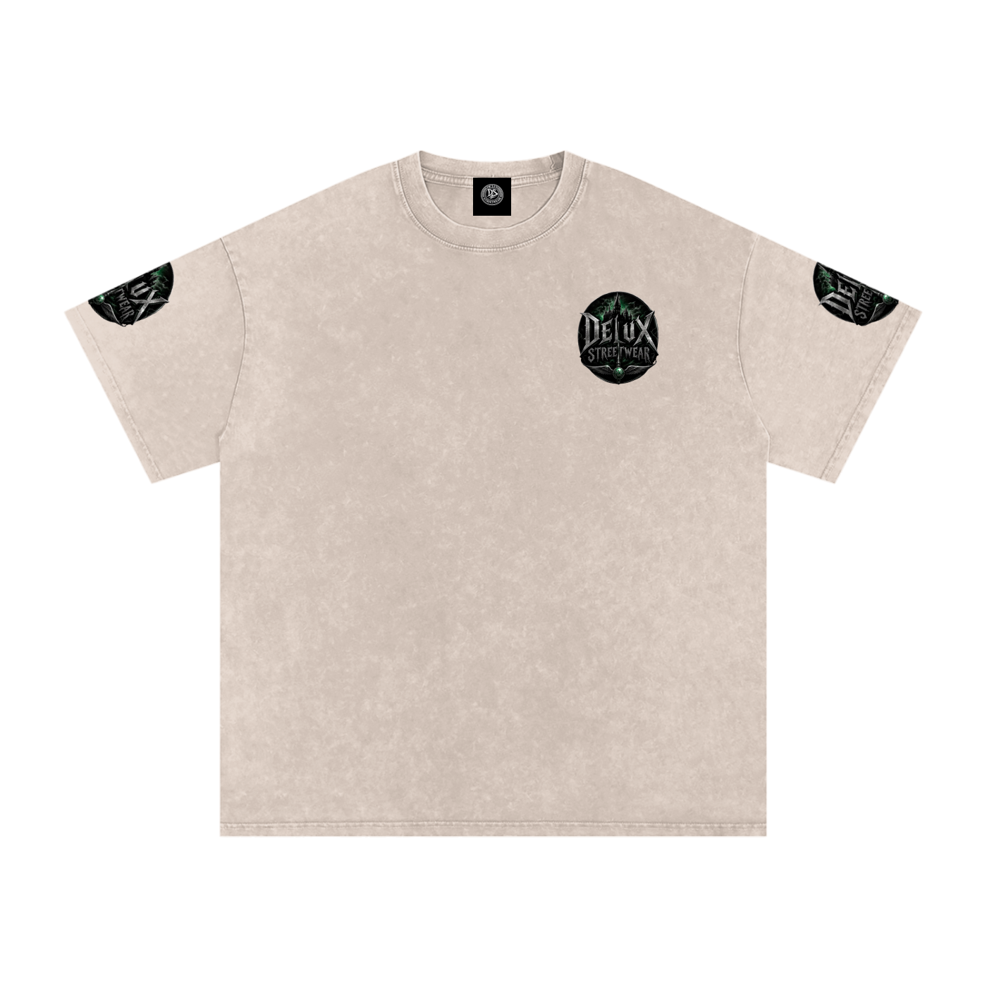 DeLuX Midnight Snow Washed Oversized Cotton T-Shirt