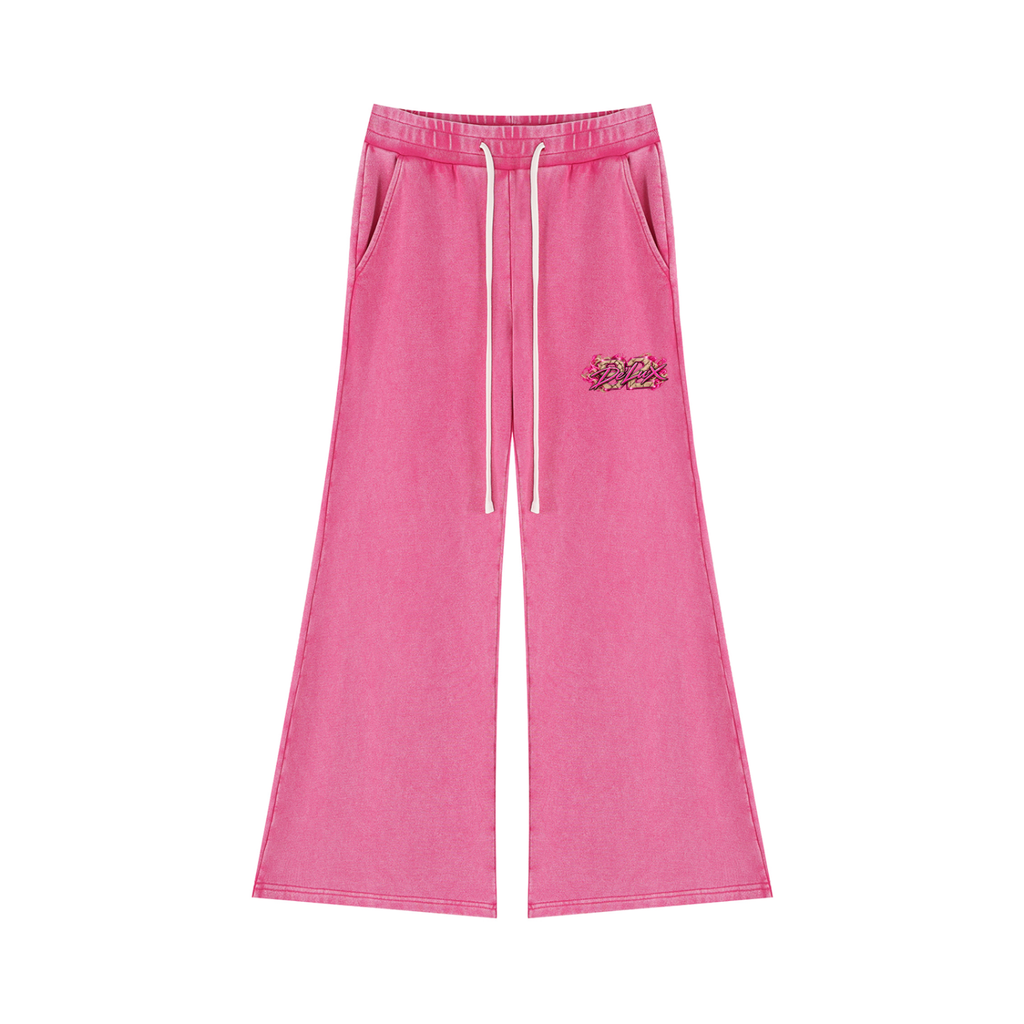DeLuX Women’s Mineral Wash Flared Leg Sweatpants
