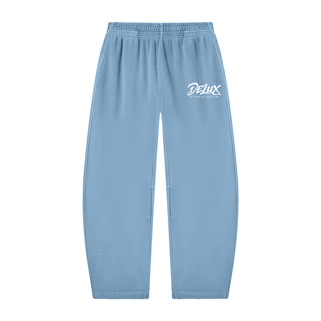 DeLuX Vintage Washed Barrel Leg Sweatpants