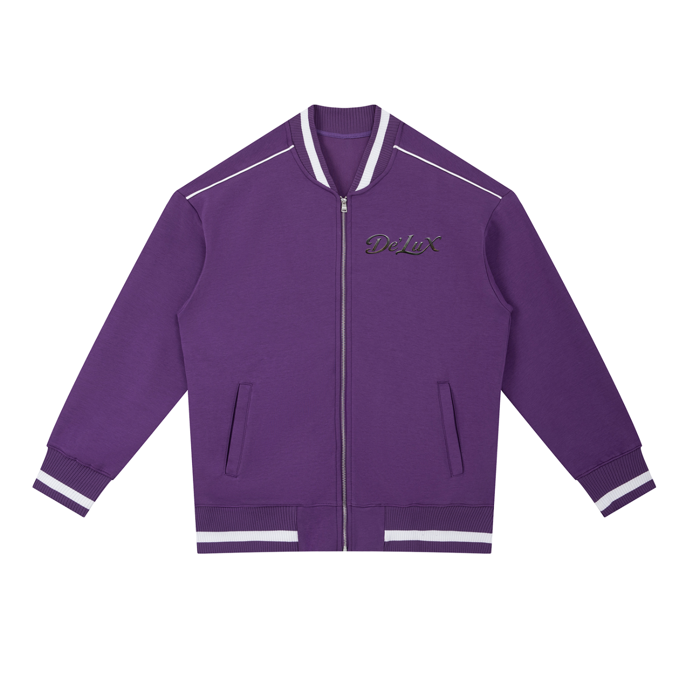 Tiger Contrast Piping Zip Bomber Jacket