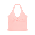 DeLuX Women’s Ruched Halter Tank Top