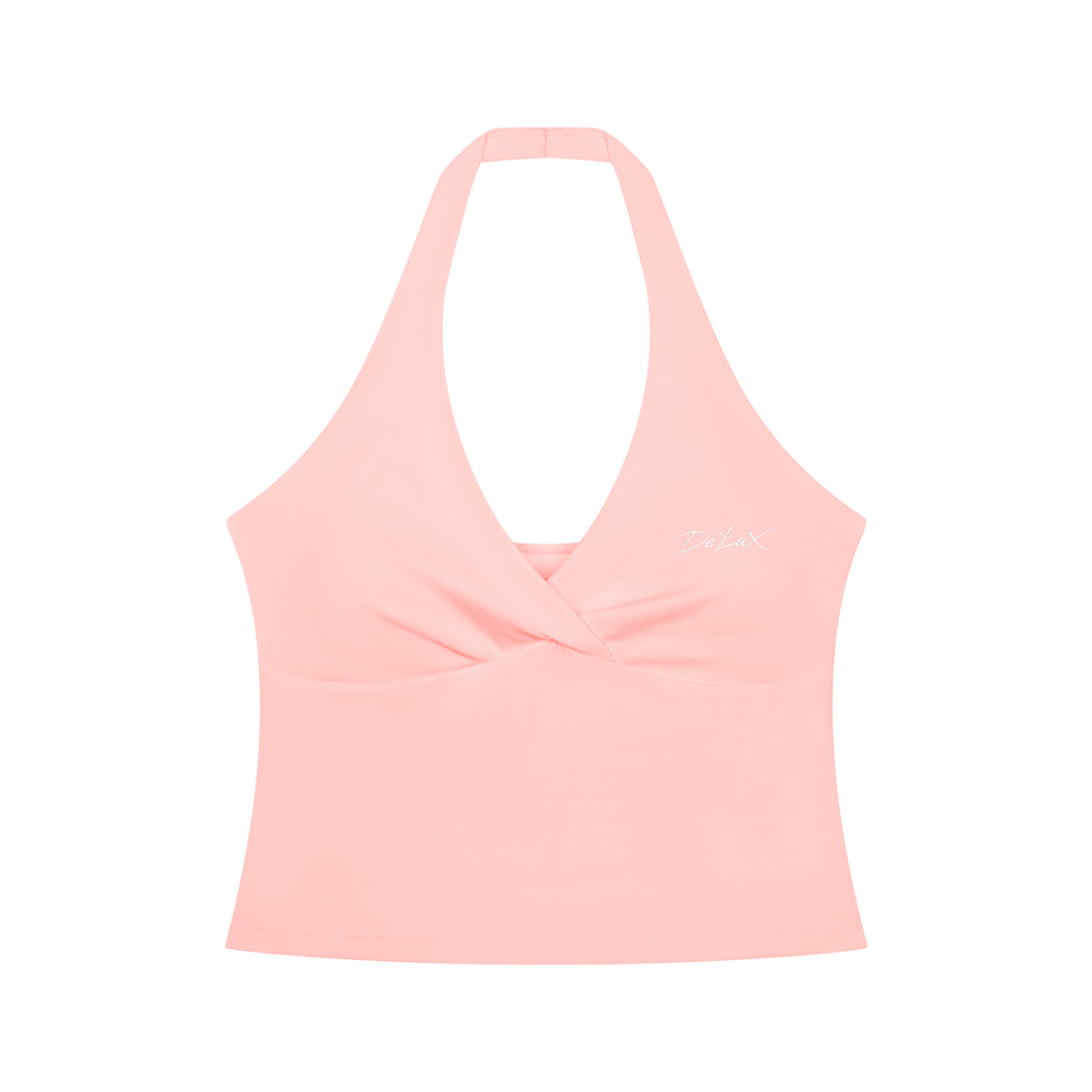DeLuX Women’s Ruched Halter Tank Top
