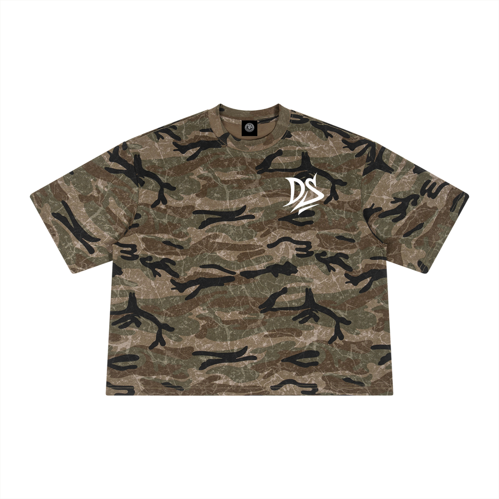 Unisex Boxy Camo Print T-Shirt