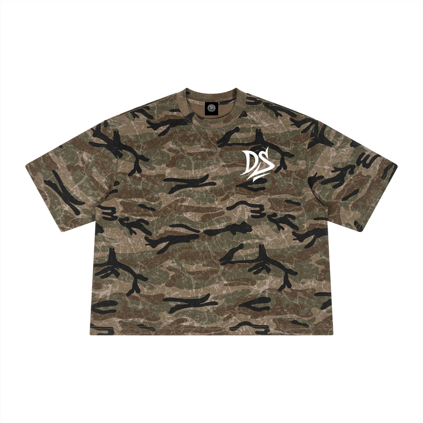 Unisex Boxy Camo Print T-Shirt