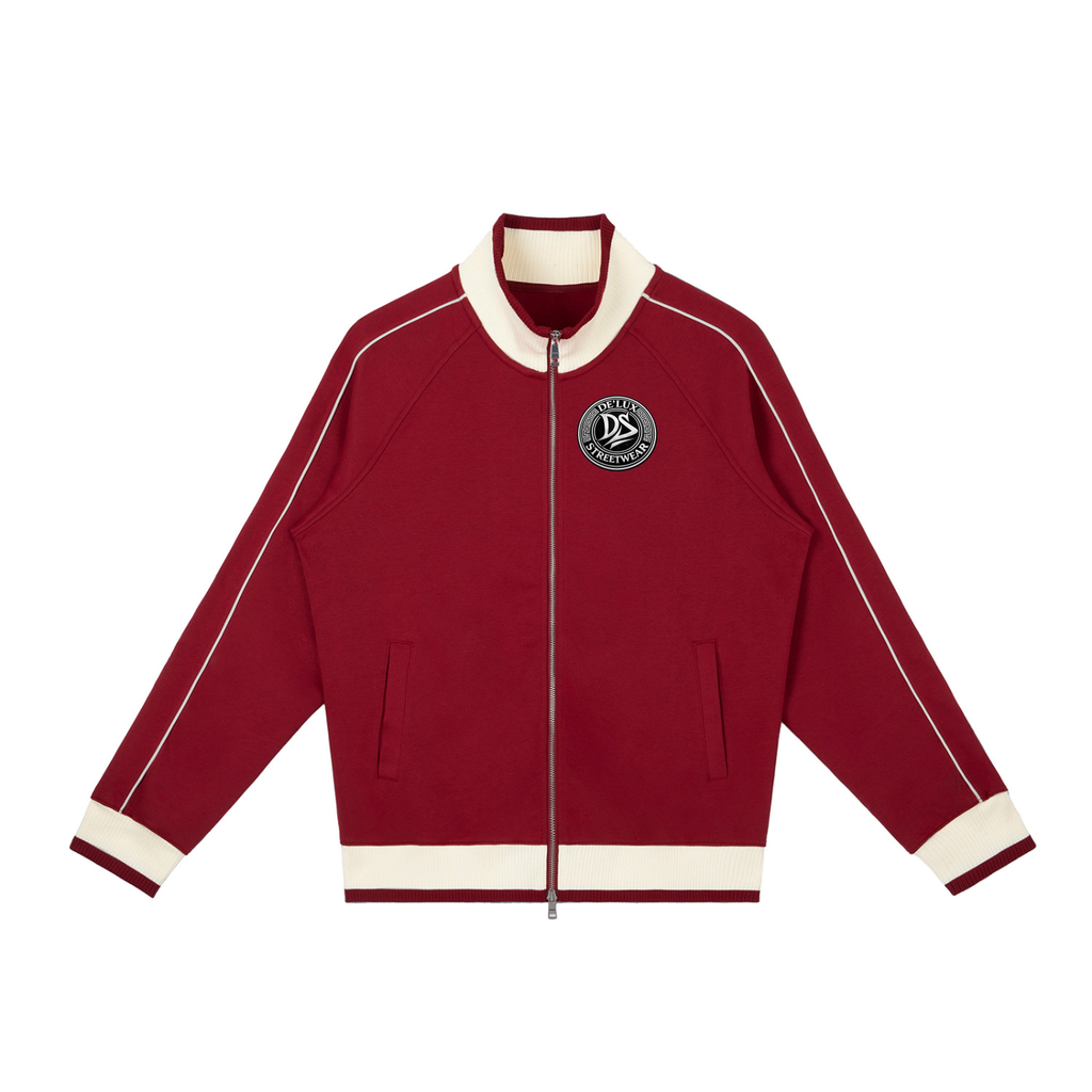 Color Block Raglan Sleeve Zip Track Jacket