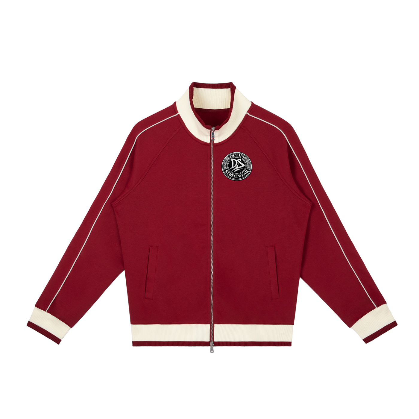Color Block Raglan Sleeve Zip Track Jacket