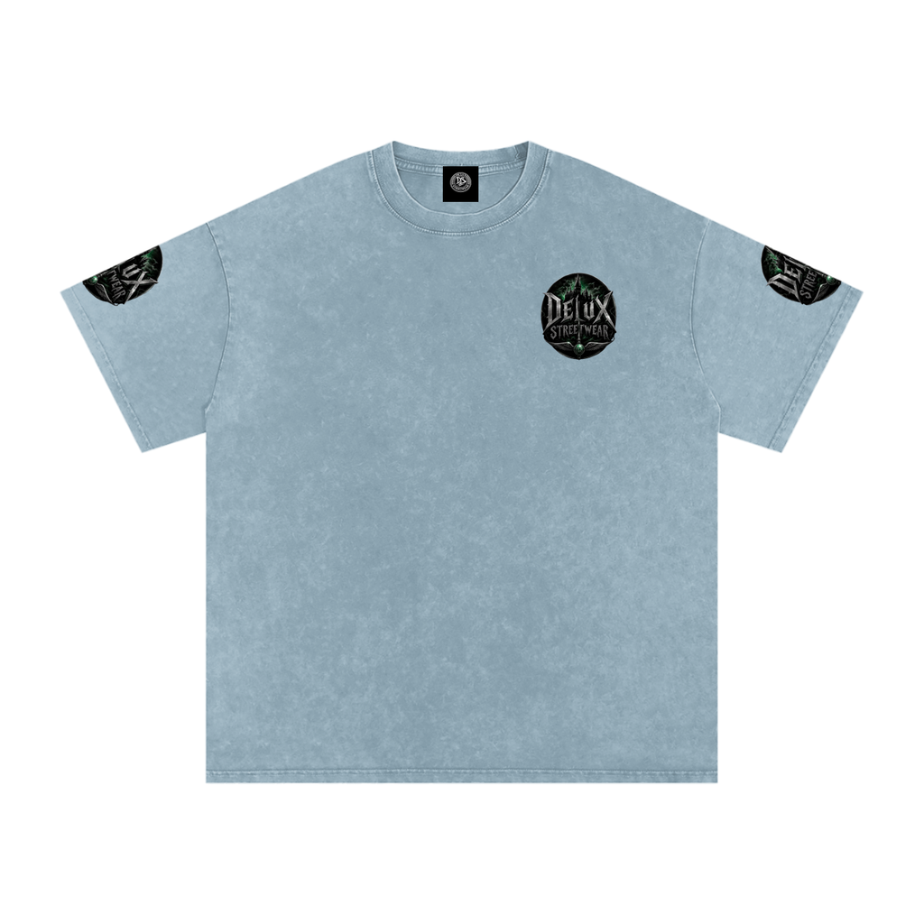DeLuX Midnight Snow Washed Oversized Cotton T-Shirt