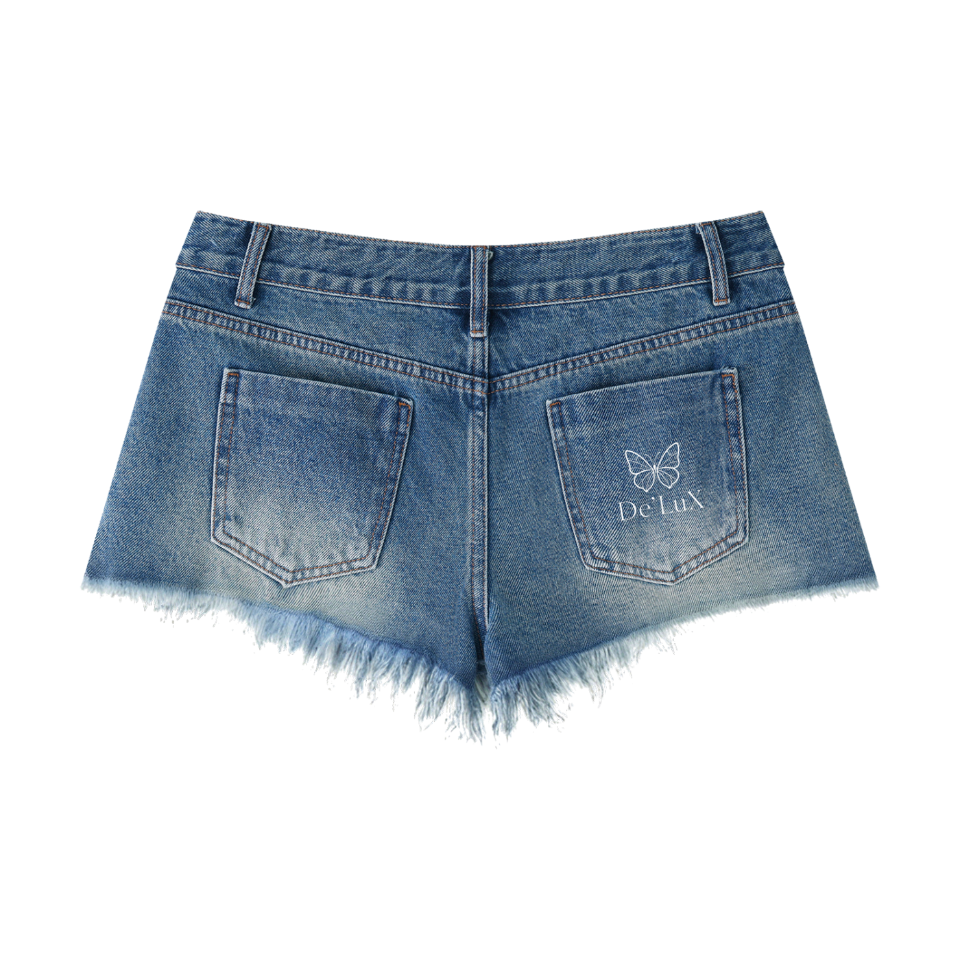 Women's Vintage Wash Raw Hem Denim Shorts