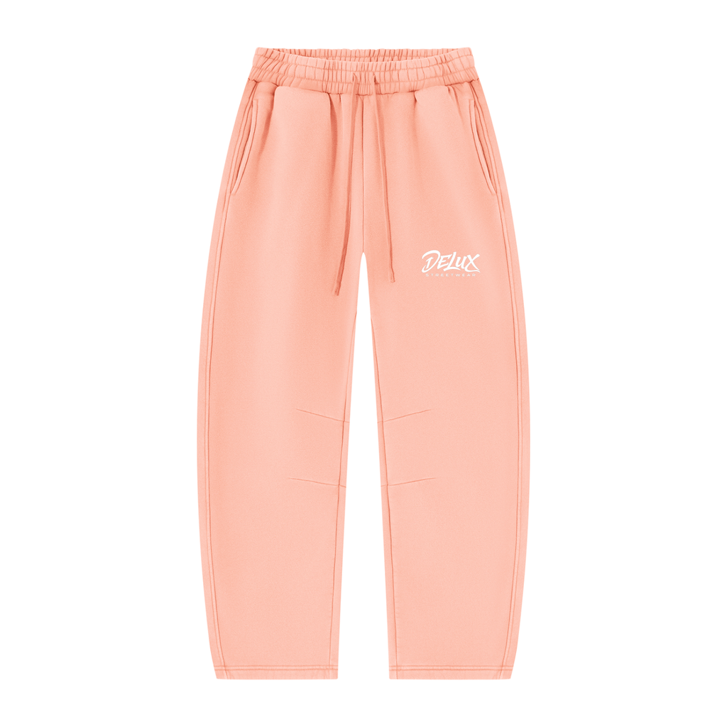 DeLuX  Vintage Wash Barrel Leg Fleece Sweatpants