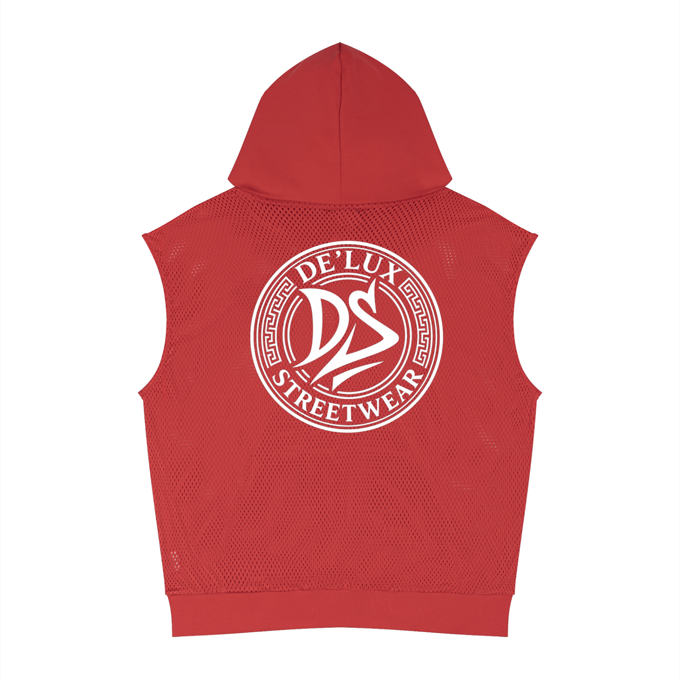 DeLuX  Panel Mesh Sleeveless Hoodie