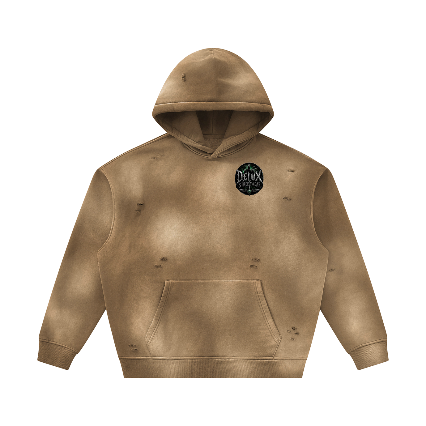 Midnight Sunfade Frayed Fleece Hoodie