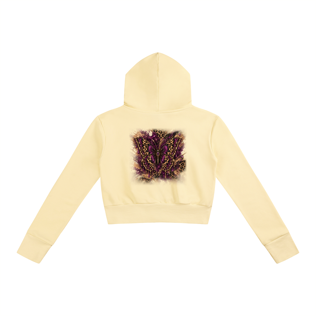 DeLuX Women’s Slim Crop Full Zip Hoodie