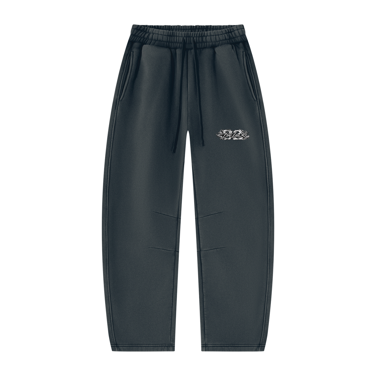 DeLuX Vintage Wash Barrel Leg Fleece Sweatpants