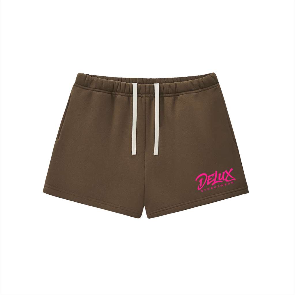 DeLuX Women Fleece Drawstring Sweatshorts