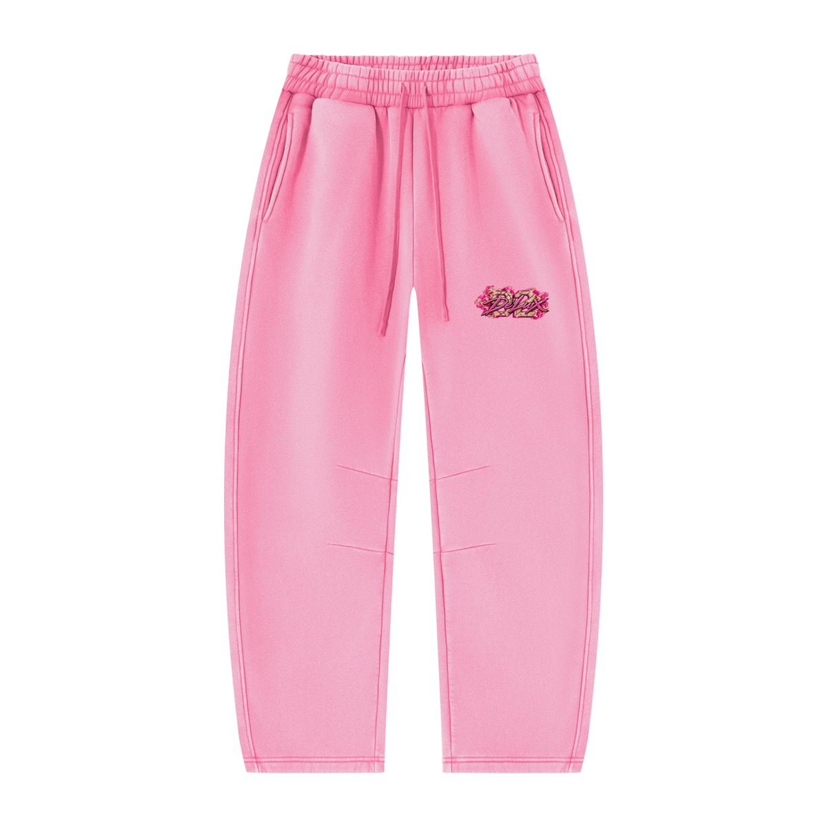 DeLuX Vintage Wash Barrel Leg Fleece Sweatpants