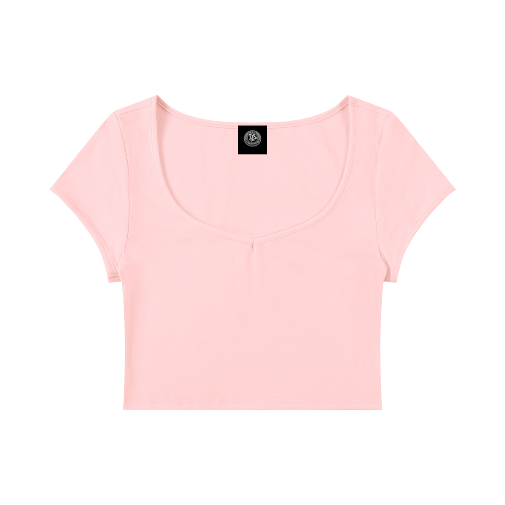 DeLuX Women's Slim Cap Sleeve Crop T-Shirt