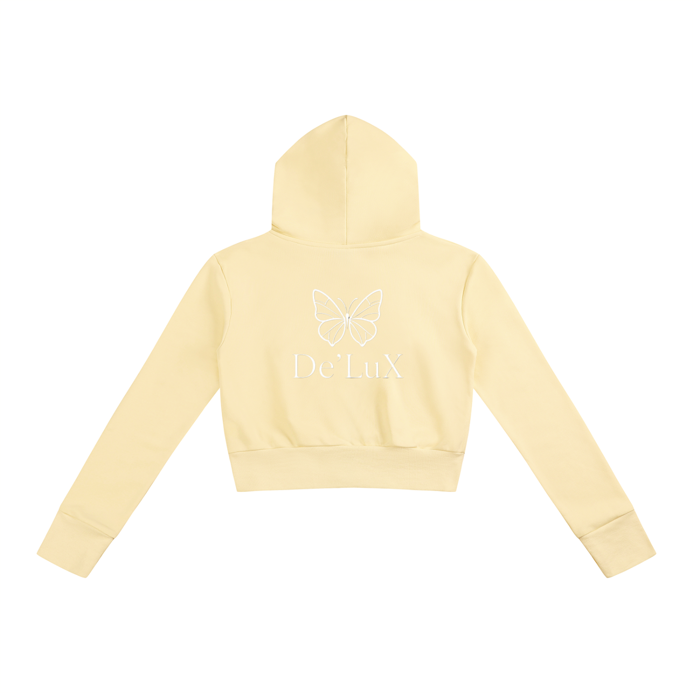 DeLuX Women’s Slim Crop Full Zip Hoodie