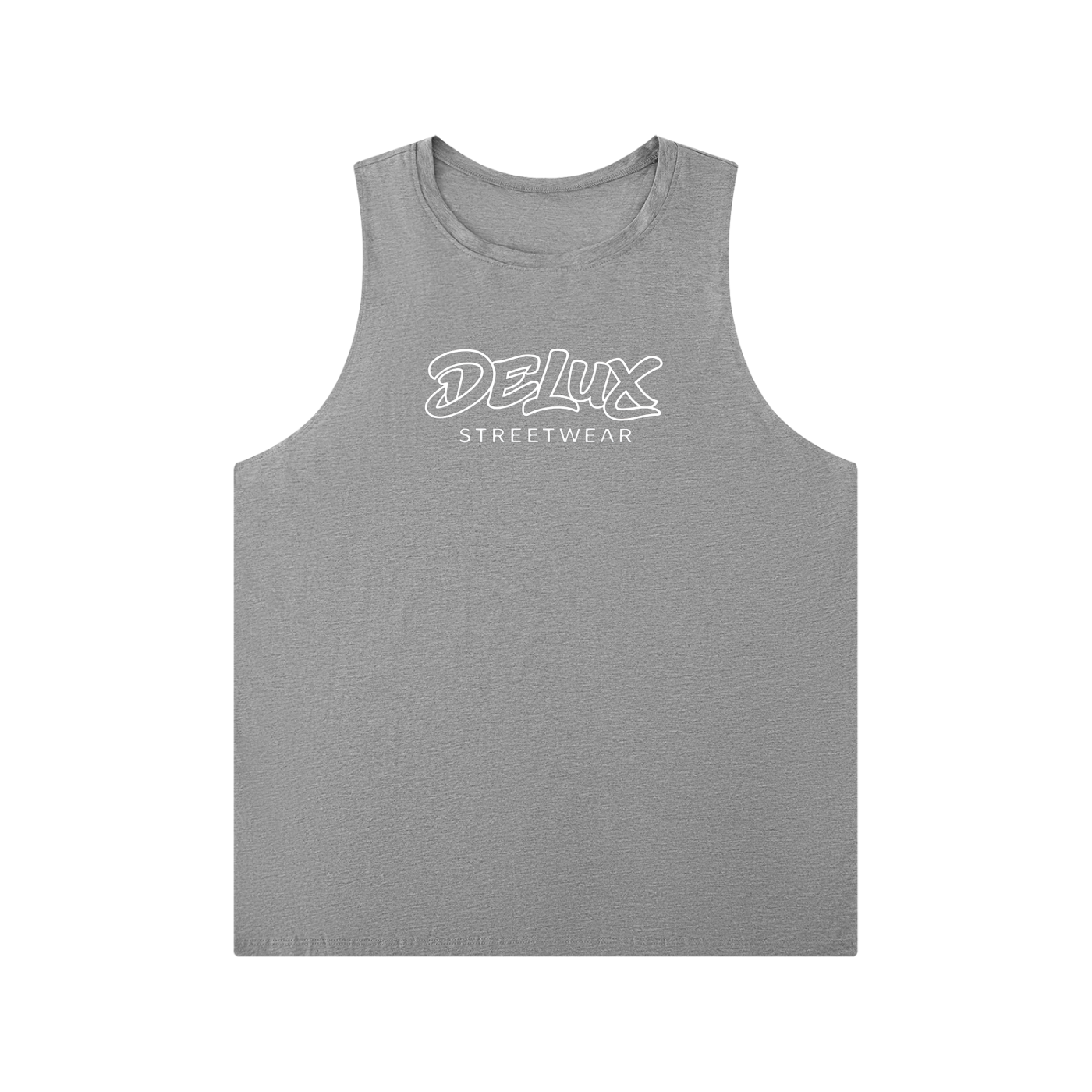 DeLuX Men's Solid Color Crewneck Tank Top