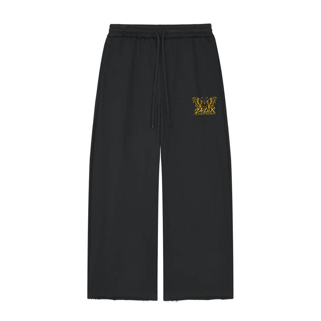 DeLuX Women’s Wide Leg Raw Edge Sweatpants