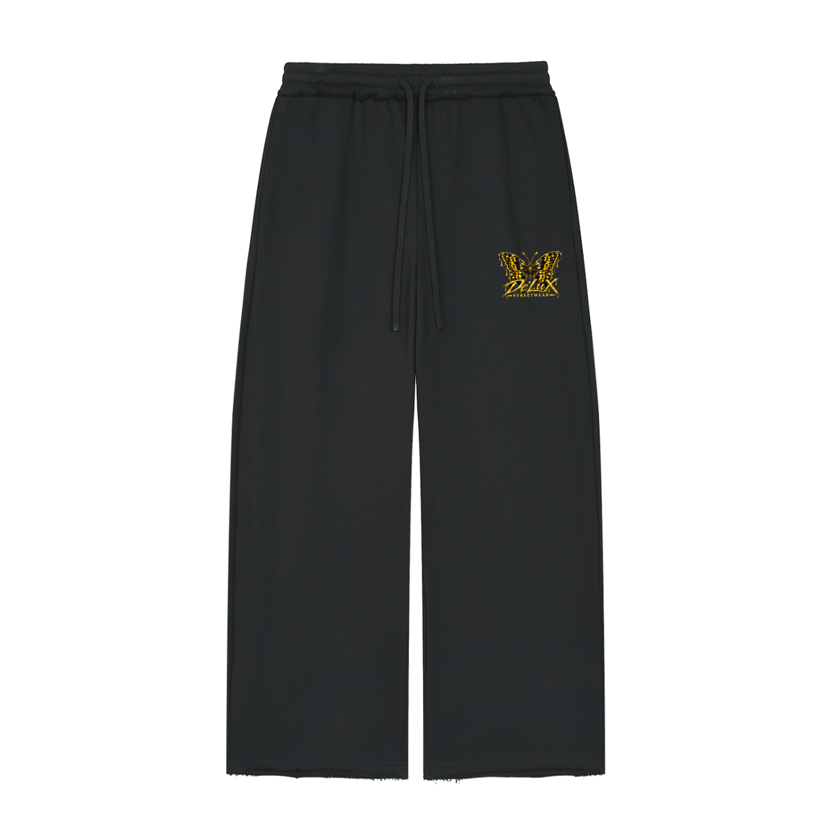 DeLuX Women’s Wide Leg Raw Edge Sweatpants