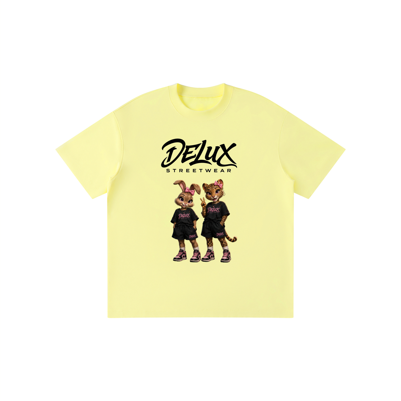 DeLuX Cartoon Kid’s Solid Crewneck T-Shirt