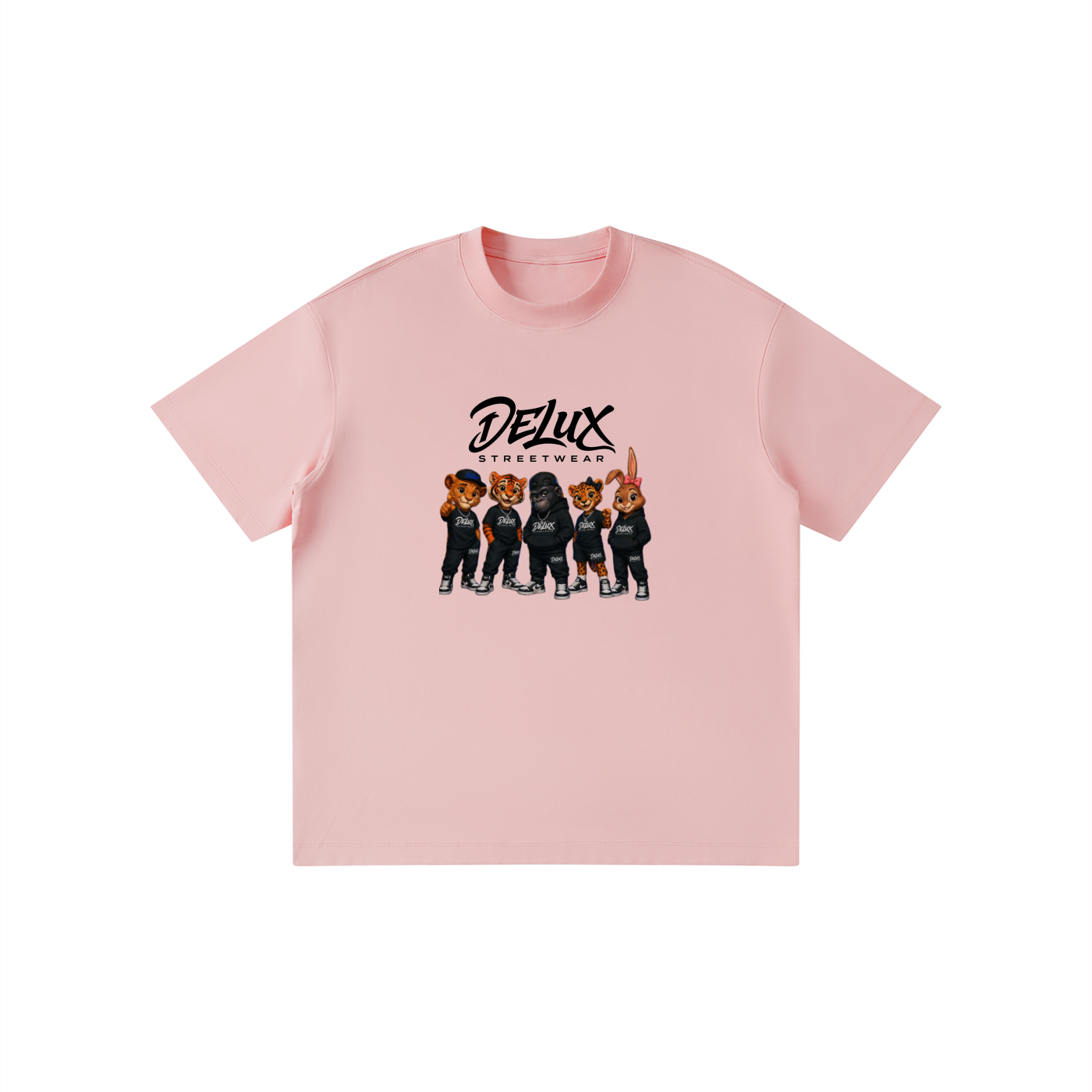 DeLuX Cartoon Kid’s Solid Crewneck T-Shirt