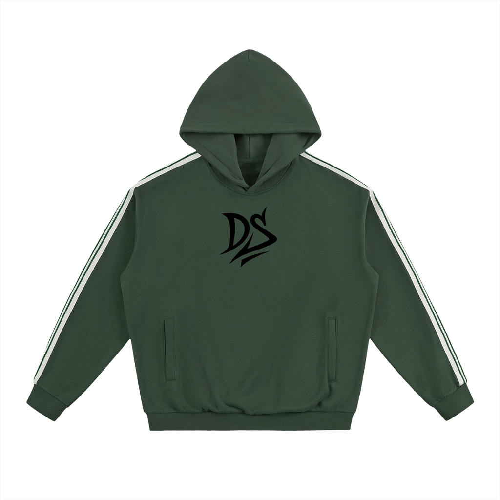 Side Stripe Drop-Shoulder Hoodie