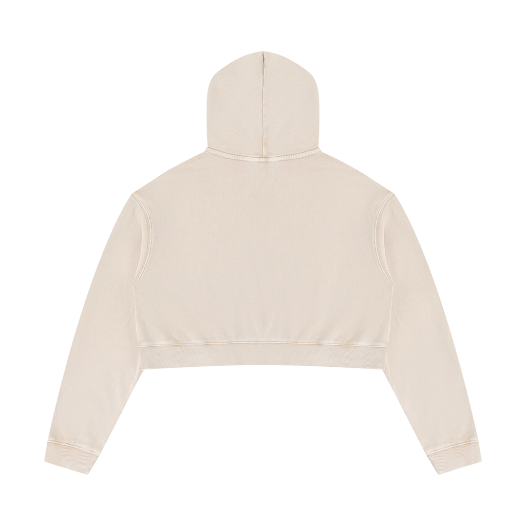 DeLuX Women’s Mineral Washed Crop Hoodie