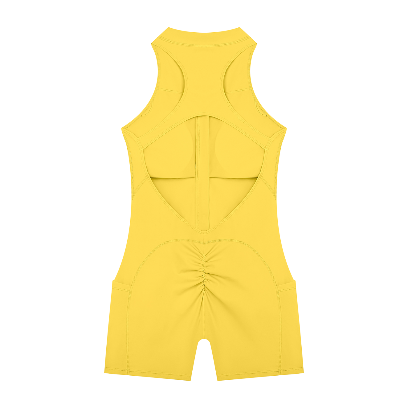 DeLuX Women’s Quarter-Zip Yoga Romper