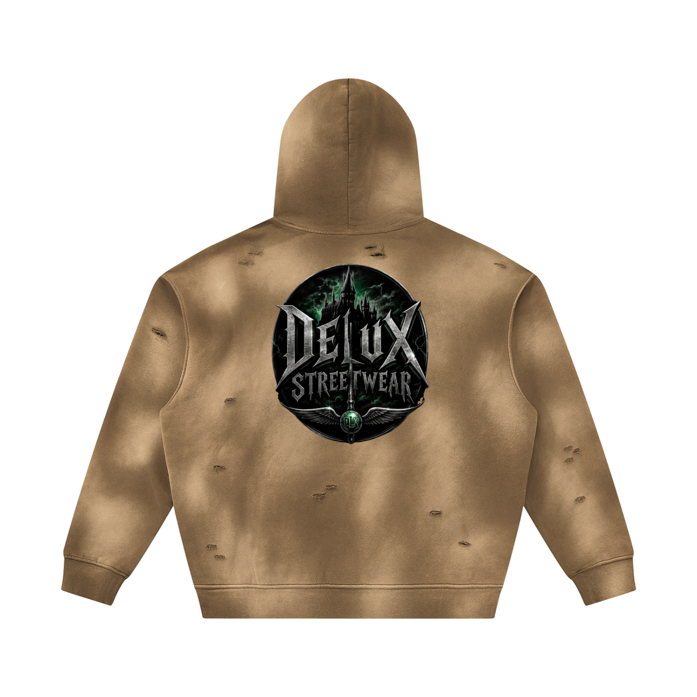 Midnight Sunfade Frayed Fleece Hoodie
