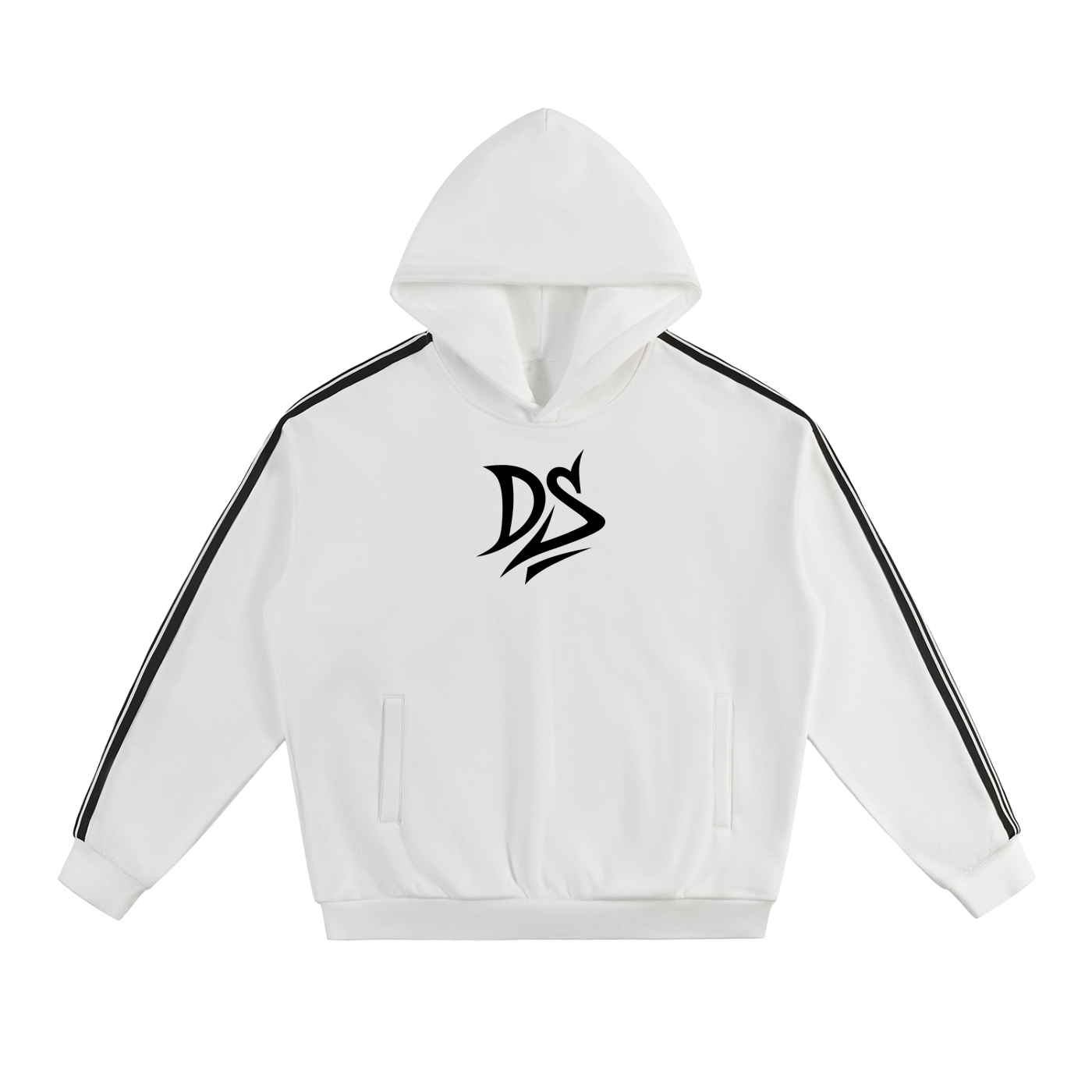 Side Stripe Drop-Shoulder Hoodie