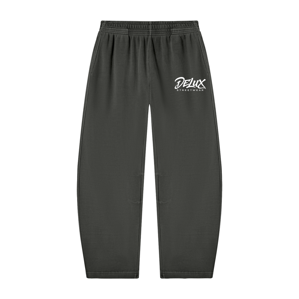 DeLuX Vintage Washed Barrel Leg Sweatpants