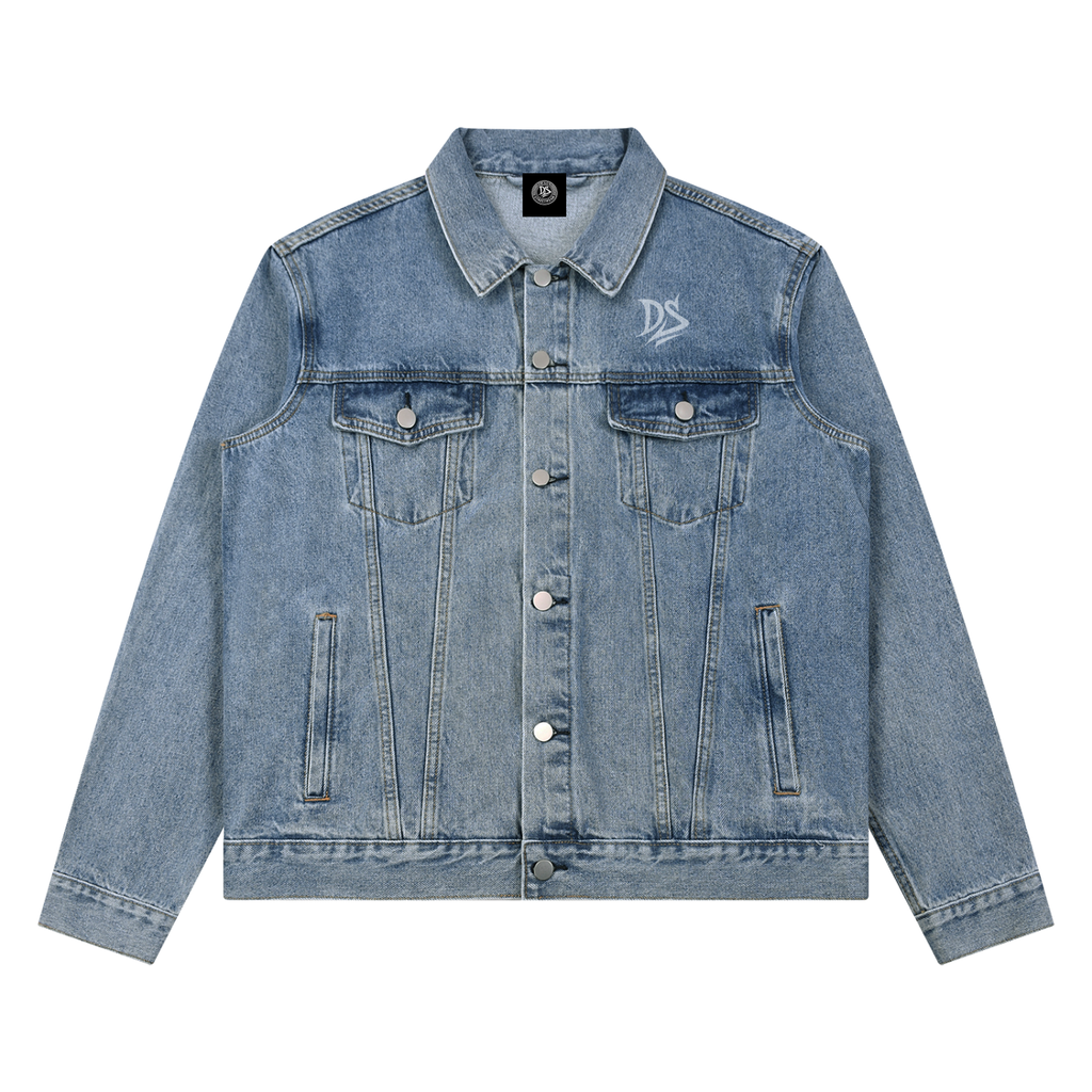 Unisex Vintage Wash Denim Jacket