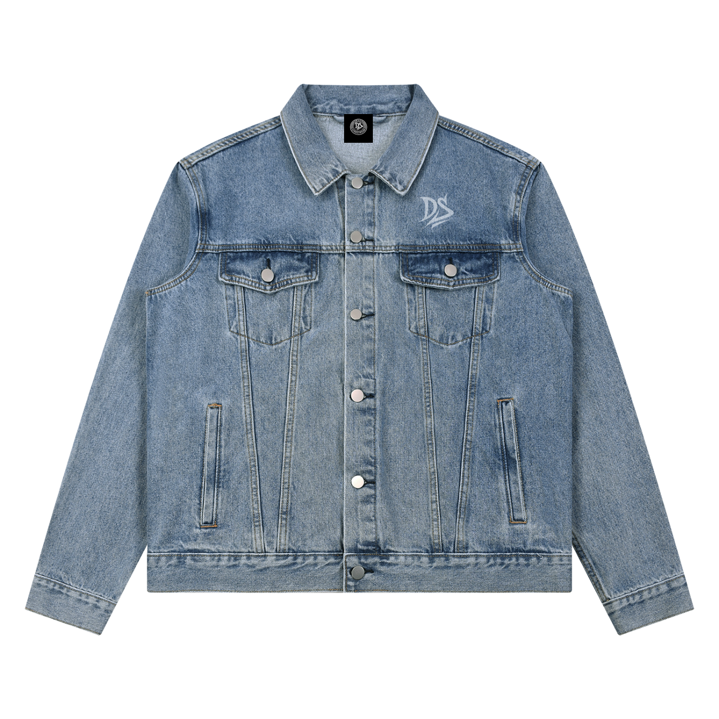 Unisex Vintage Wash Denim Jacket