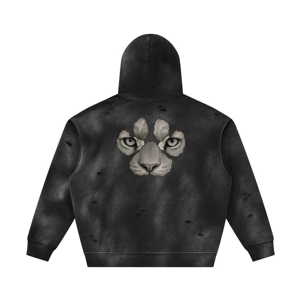 DeLuX Sunfade Frayed Fleece Hoodie