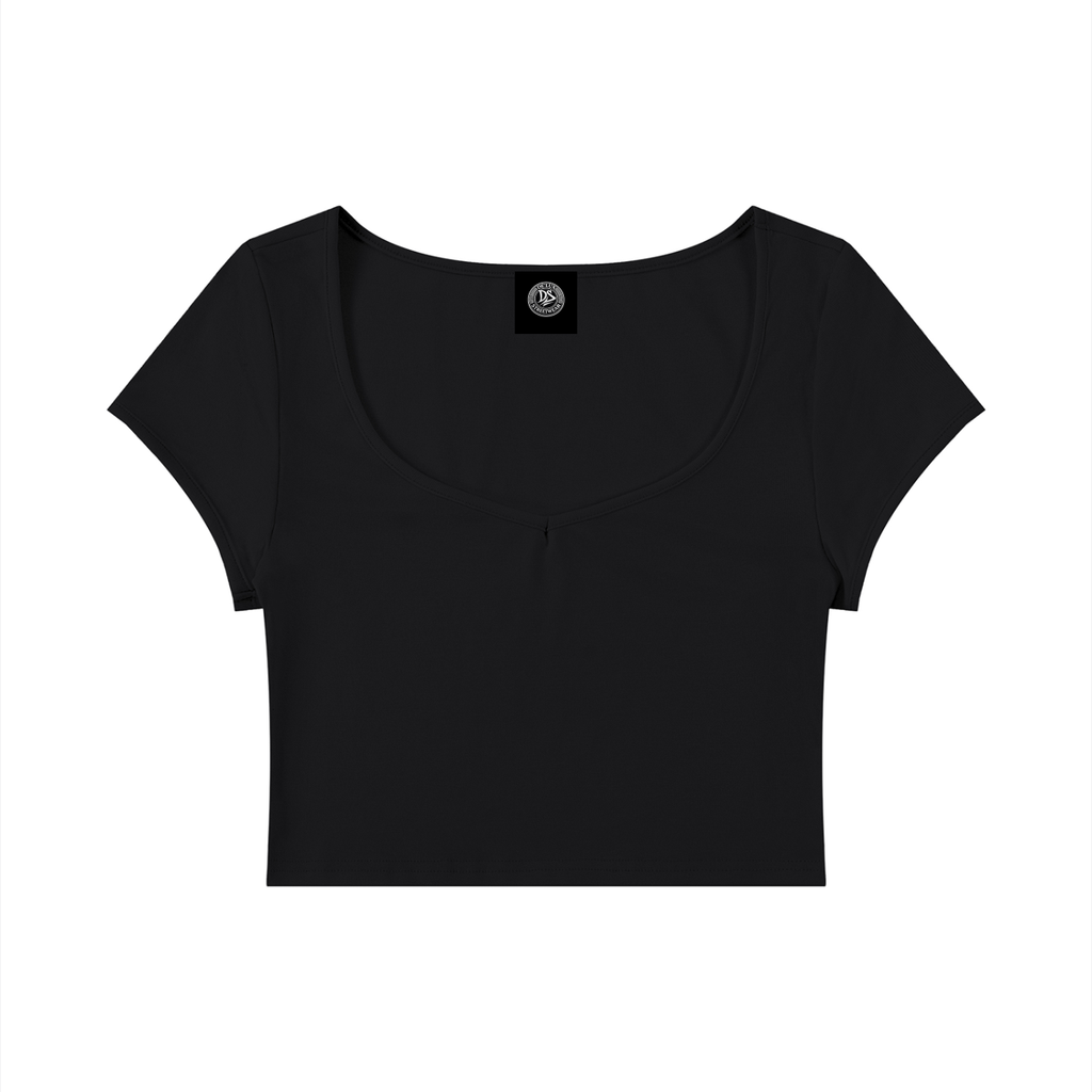 DeLuX Women's Slim Cap Sleeve Crop T-Shirt