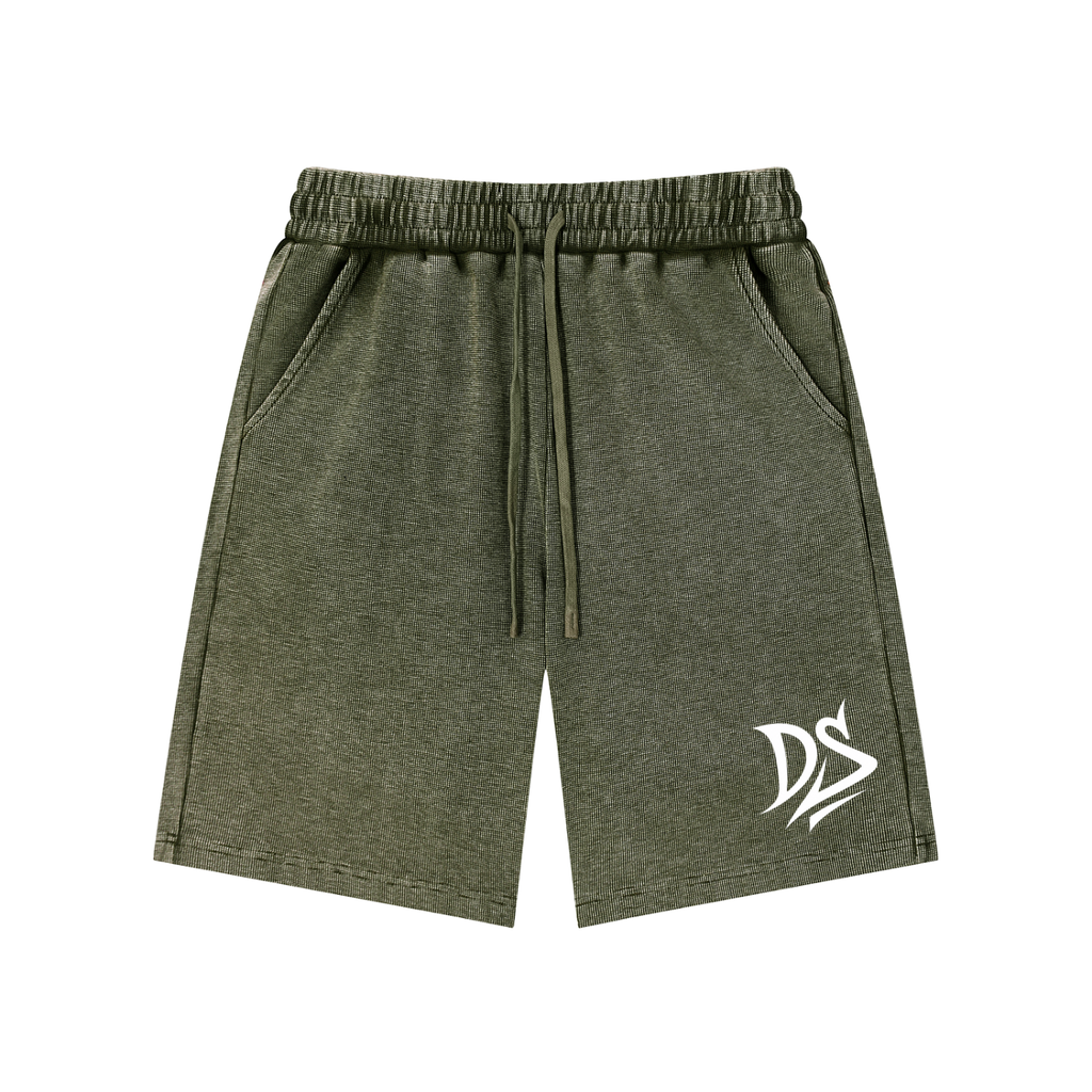 Mineral Wash Waffle Knit Shorts