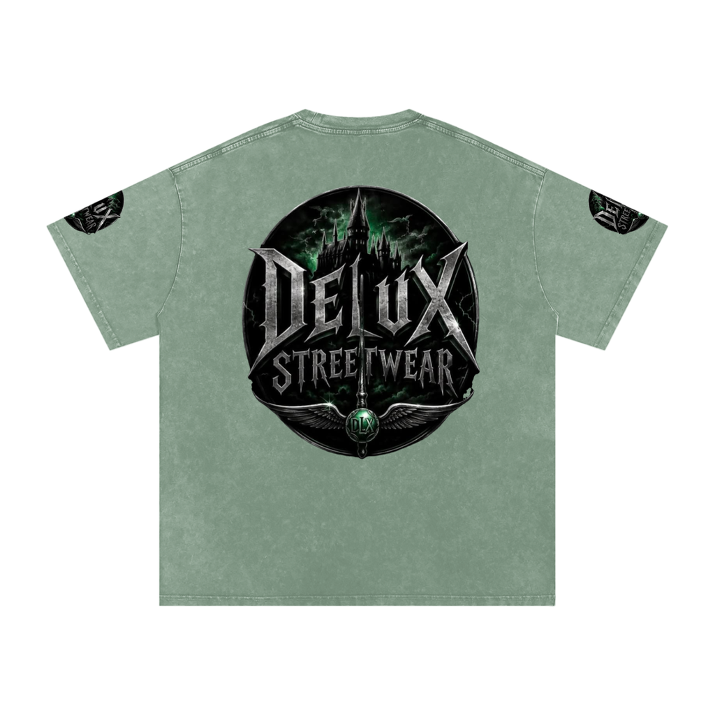DeLuX Midnight Snow Washed Oversized Cotton T-Shirt