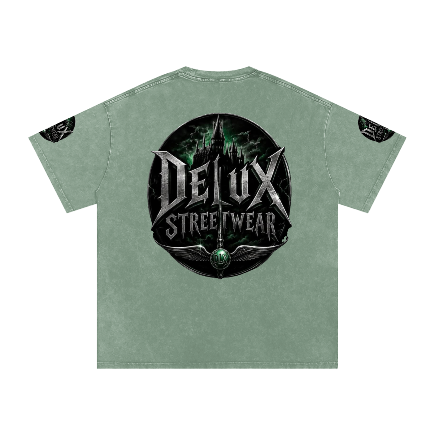 DeLuX Midnight Snow Washed Oversized Cotton T-Shirt