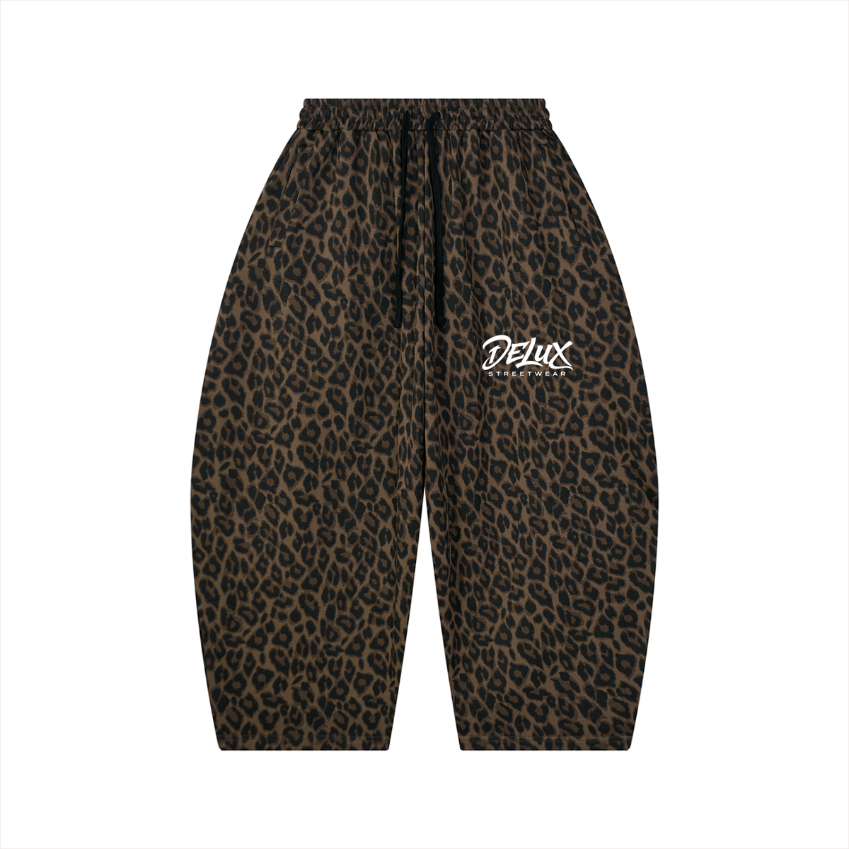 DeLuX Leopard Barrel Leg Sweatpants