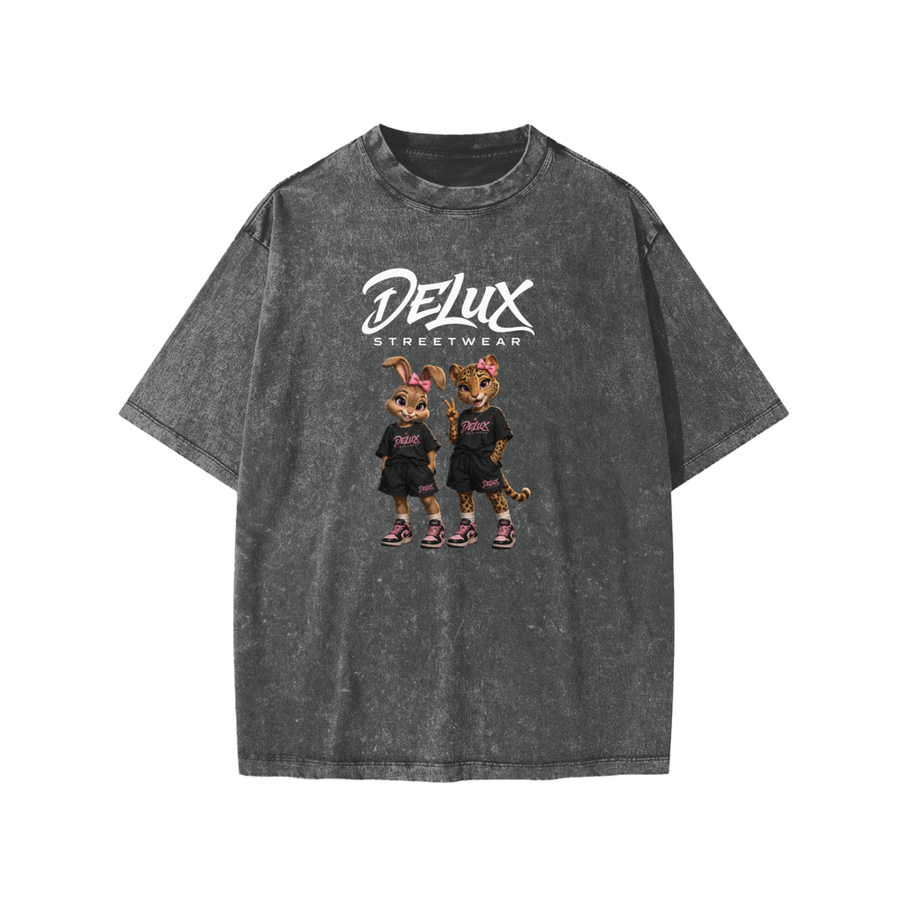 DeLuX Cartoon Snow Washed Kids' T-Shirt